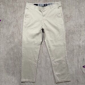 DIXXON D-Flexx Men's Khaki Chino Pants Straight Leg Tan Cotton Stretch 36x32
